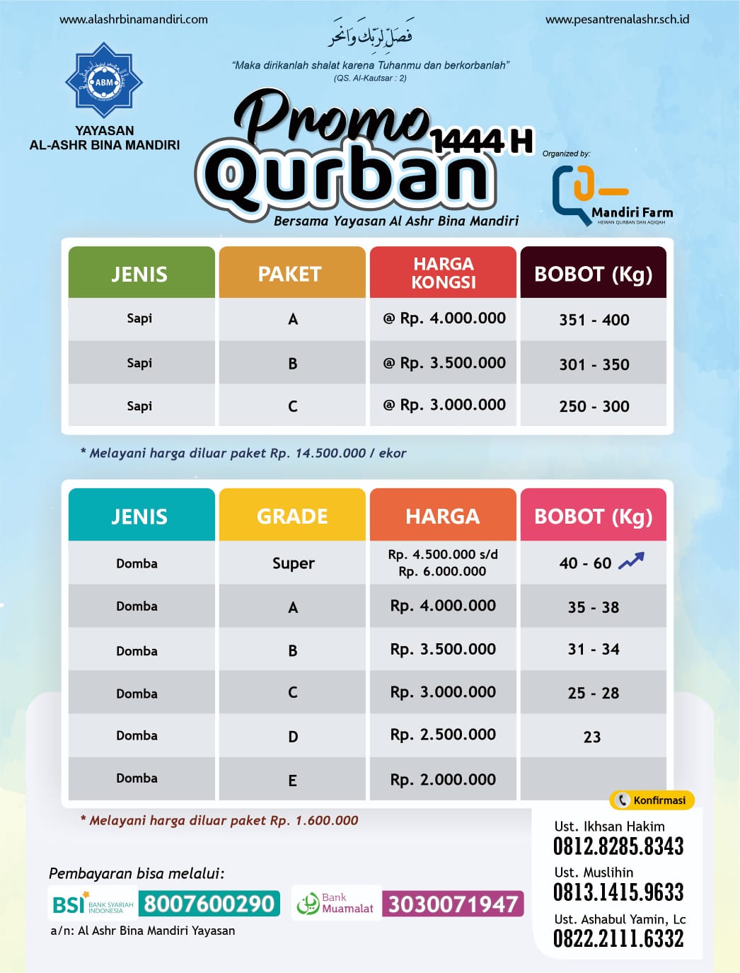 Qurban 1444H Bersama Yayasan Al-Ashr Bina Mandiri